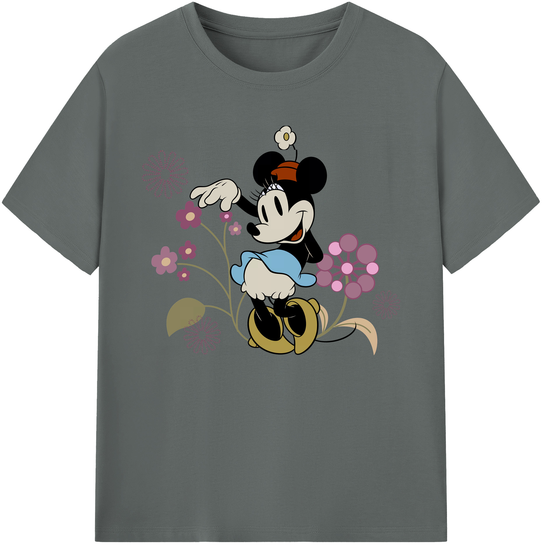 ミッキーマウス Mickey Mouse 綿100％ メンズ半袖Tシャツ｜肌触りやわらか＆通気性